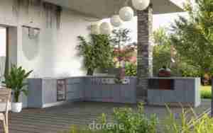 2024 Dorene Hot Bán Đồ Nội Thất Ngoài Trời Tùy Chỉnh Thép Không Gỉ BBQ Tủ Bếp Với Uống Tủ Lạnh - Product Image 5