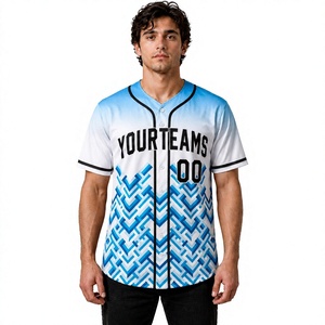 เสื้อเบสบอลแบบมีกระดุม ระบายอากาศได้ดี ไซส์ใหญ่พิเศษ พิมพ์ลายแบบ Sublimation แขนสั้น สำหรับผู้ชาย ผู้หญิง และผู้ใหญ่ เสื้อกีฬา โพลีเอสเตอร์ 100% ขายส่ง - Product Image 2