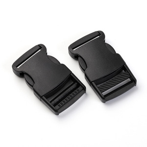 Adjustable Plastic Buckle 25mm Black <b>Webbing</b> Strap Clip For Backpack Bag Belt Accessory Spring 2024 - Product Image 1
