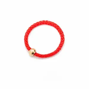Lucky Gold Beads Colorful Black Red String Braid Rope Wristband Rings for Women Men Fashion Jewelry Rings Accessories