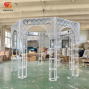 LEDA Nouvelle Arrivée Moderne, Pavillon de Mariage en Fer Forgé Blanc Ajoure pour Fêtes et Cérémonies - Product Image 6