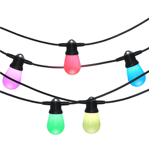 Guirlande lumineuse extérieure en cuivre Hometown <span class=keywords><strong>Evolution</strong></span> 100 pieds, noire, G50 Globe LED IP65, pour patio, café, fête, Noël - Product Image 6