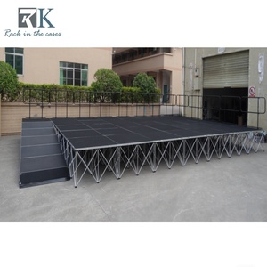 เวทีอลูมิเนียมทรงสี่เหลี่ยมทันสมัย ประกอบง่าย พร้อมราวกั้น สำหรับงานแต่งงาน - Product Image 4