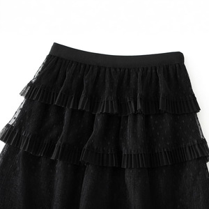 Gonna a torta in rete a pois autunno 2024 e inverno gonna lunga a un passo da principessa fuggitiva di nuovo stile D808 per le donne - Product Image 4