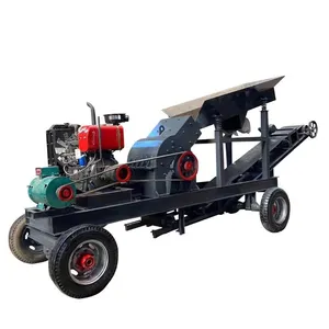 Mobile Type Clay Brick Rock Stone Hammer Crusher Machine For Sale