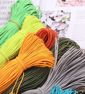 OKAY Haute Qualité 2.5MM Couleur Assortie Cordon Élastique 100% Polyester Sangles de Crochet de <span class=keywords><strong>Couture</strong></span> pour Artisanat DIY Camping <span class=keywords><strong>Sangle</strong></span> de Cravate - Product Image 3
