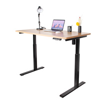 Bureau assis-debout électrique moderne à prix abordable, réglable en hauteur, avec panneau en bois, mobilier de bureau mural extensible