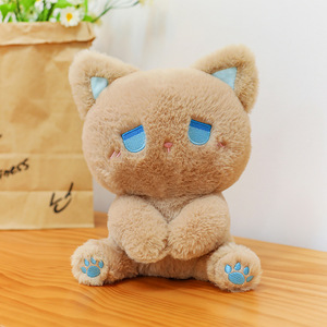 Güzel pembe gerçekçi kedi kravat yay ile peluş oyuncak moda özel sevimli çocuklar gülümseme dolması hayvan yumuşak peluş oyuncak peluş oyuncak kedi - Product Image 6