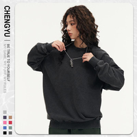Sweat-shirt à capuche surdimensionné 100% coton pour homme, sweat-shirt imprimé à la cire personnalisé avec faux rond 425GSM Terry Heavyweight Pullover Sweatshirt