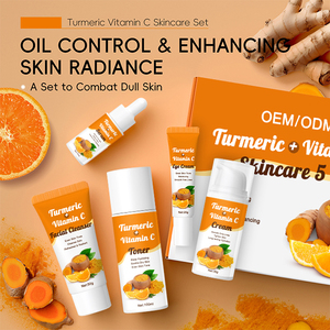 Nouveaux produits de beauté Ingrédient au curcuma Nettoyage en profondeur Rajeunissant Éclaircissant Visage Ensemble de soins pour la peau grasse - Product Image 1
