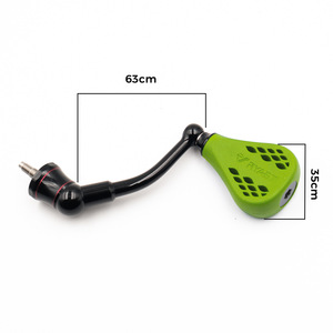 Empuñadura para Carrete de Pesca de 63 mm de Fibra de Carbono y 35 mm de TPE Verde para Conversión de Carrete Giratorio Shimano Vanford - Product Image 5