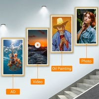 Cadre d'art numérique ultra-fin personnalisable, écran mat effet papier, affichage HD intelligent pour photos et vidéos, idéal pour la décoration murale du salon