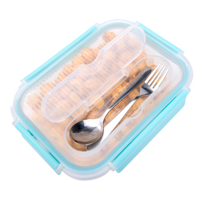 en <span class=keywords><strong>verre</strong></span> boîte de conteneur de stockage pour la nourriture avec couverts durable couvercle hermétique en <span class=keywords><strong>verre</strong></span> boîte à lunch - Product Image 1