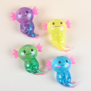 Juguetes de Salamandra Coloridos BT, Lindos Juguetes Blandos Rellenos de Azúcar de Malta, Elásticos y Divertidos para Aliviar el Estrés, Regalos para Fiestas, para Niños y Adultos - Product Image 3