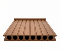 Planche de terrasse en WPC, trou rond creux, antidérapante, revêtement de sol composite bois-plastique pour extérieur