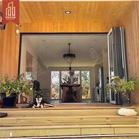 Puerta plegable multifuncional para Patio, habitación de jardín, decoración Interior, fácil de instalar, partición portátil, proyección de pared, puerta plegable