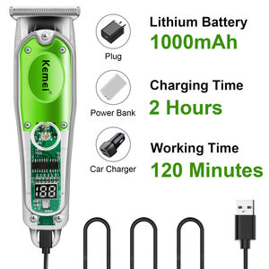 Pour <span class=keywords><strong>Kemei</strong></span> KM-322 professionnel barbier électrique tondeuses à cheveux pour hommes USB Rechargeable <span class=keywords><strong>sans</strong></span> <span class=keywords><strong>fil</strong></span> tondeuses à cheveux LED ménage hôtel - Product Image 4