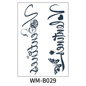 Pegatina de tatuaje de jugo semipermanente para mujeres, palabras realistas, tatuajes temporales - Product Image 6