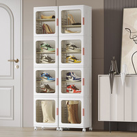 Gap Armoire de rangement pliable en plastique Compartiment multicouche pour salle de bain Cuisine Articles divers ménagers pour petits espaces