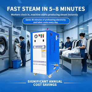 Générateur de vapeur électrique rapide 8 min 48 kW, efficacité 99 %, machine à vapeur industrielle personnalisée en usine pour hôtels, blanchisseries et l'industrie alimentaire - Product Image 2