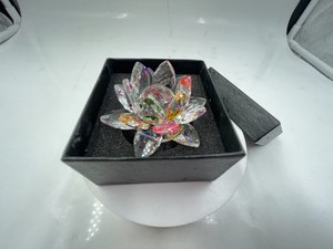 Украшение для дома, 7 видов цветов, в виде лотоса, с подсветкой, буддийский подсвечник K9, стеклянный Хрустальный подсвечник с цветком лотоса - Product Image 2