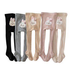 Gekämmte Baumwolle Herbst Cartoon niedlichen Jacquard Kinder Strümpfe Strumpfhosen Großhandel Strumpfhosen für Mädchen - Product Image 1