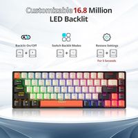 OEM ODM 65 Mini Wired Mechanical Keyboard RGB Backlit Black Compact 68Key Layout for Office Gaming with Full NKey Rollover and S
