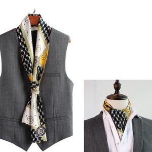Écharpe de cravate <span class=keywords><strong>Ascot</strong></span> en satin à double face à la mode pour hommes personnalisée en gros - Product Image 4