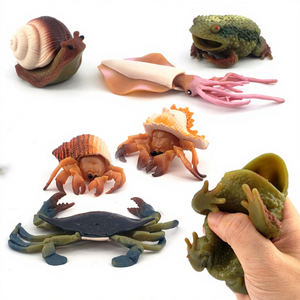 Vente en gros de jouets de décompression extensibles en TPR + PP pour animaleries, modèle biologique d'animaux marins, jouet de biologie marine - Product Image 1