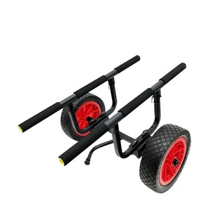 Remorque universelle robuste <span class=keywords><strong>pour</strong></span> <span class=keywords><strong>kayak</strong></span>, largeur réglable 6,3"-18,7", roues anti-crevaison de 12 pouces, capacité de 450 lb, matériau EVA, <span class=keywords><strong>pour</strong></span> lacs - Product Image 2