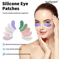 Parche de Silicona para Ojos, Caja de Hojalata para Injertos de Pestañas, Lavable, Reutilizable, Mascarilla Antiarrugas, Personalizable, 68x25mm, Certificado CE