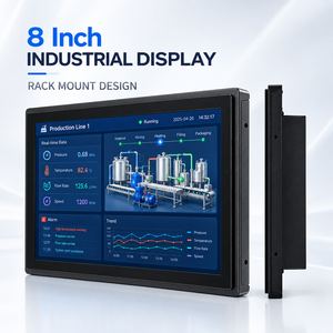 Écran tactile industriel de 8 pouces sans ventilateur, à montage en panneau, pour armoire de commande, équipement d'automatisation HMI, IP65 - Product Image 1