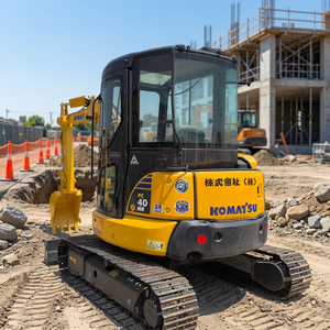 Excavatrice compacte Komatsu PC40MR d'origine japonaise, bien entretenue, 4 tonnes, petite pelle pour travaux routiers municipaux, avec certifications CE et EPA. - Product Image 1