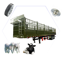 Prix usine Haute Qualité 3 Essieux Chargement Agricole Cargo Transport Clôture Semi Remorque
