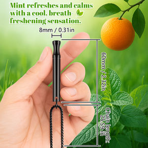 Ингалятор из нержавеющей стали для борьбы с курением травяные сигареты упаковка органический дым чистый диффузор ручка для снятия тревожного дыхания ожерелье - Product Image 3