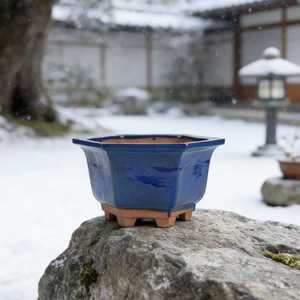 Maceta de lujo de arcilla morada de seis lados, de dos piezas, tamaño grande, para uso en suelo, para plantar bonsáis y plantas verdes en patio y balcón. - Product Image 4