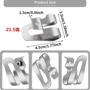 Universal <b>Tool</b> Belt Buckle Silver Drill Holder Hook With Screws For Power <b>Tools</b> <b>Storage</b> Home Use - Product Image 4