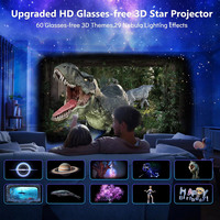 Projecteur d'étoiles holographique 3D sans lunettes 4K, veilleuse avec 65 thèmes, nébuleuse, chambre à coucher, salle de bain, Halloween, Noël, LED ABS moderne