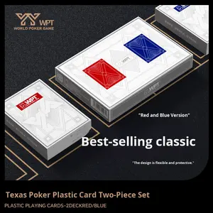 Cartas de Póker Texas Hold'em WPT, Caja <span class=keywords><strong>Doble</strong></span>, Edición Especial para Competición, Papel Especial con Esquinas Redondeadas, Personalizables, Anchas y Grandes - Product Image 4