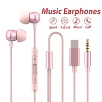 Earphone Kabel USB Type-C dengan Mic ANC & Tahan Air IPX5 Kabel 1.2m untuk S24 untuk iPhone 15/16