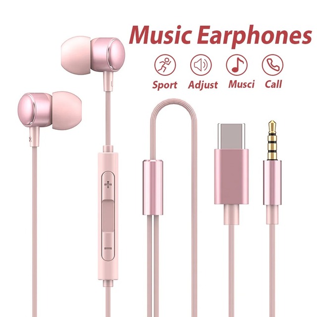 USB Type-C Wired Earphone with Mic ANC & IPX5 Waterproof 1.2m Cord for for S24 for for iPhone 15/16