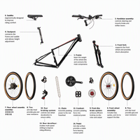 Vélo VTT Adulte d'Usine 24 Vitesses, Frein à Disque, Jantes en Acier et Alliage d'Aluminium, 27,5 Pouces