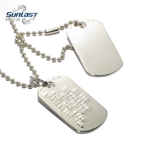 Collares y Colgantes <span class=keywords><strong>de</strong></span> Acero Inoxidable con Grabado Láser Personalizado al por Mayor, Placa <span class=keywords><strong>de</strong></span> Identificación para Perro, Collar para Hombre - Product Image 6