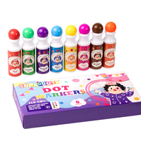 Marqueurs à points lavables pour l'éducation précoce, vente chaude, économiques, 60 ml, pointe de 18 mm, lot de 8 stylos à points pour le graffiti