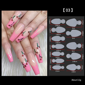 12 pièces double ongles formes faux conseils pour Extension de Gel construction rapide ongles français moule doux <span class=keywords><strong>Silicone</strong></span> tampons <span class=keywords><strong>manucure</strong></span> outils - Product Image 4