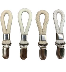 <span class=keywords><strong>Pince</strong></span> à torchons suspendue <span class=keywords><strong>pince</strong></span> à serviettes en coton tressé avec <span class=keywords><strong>pince</strong></span> en métal cintre en tissu polyvalent <span class=keywords><strong>pour</strong></span> la maison salle de bain cuisine - Product Image 1