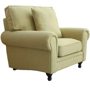 Sofá individual de estilo europeo moderno, sillón de tela de lino y algodón de alta calidad, muebles de sala de estar, diseño moderno