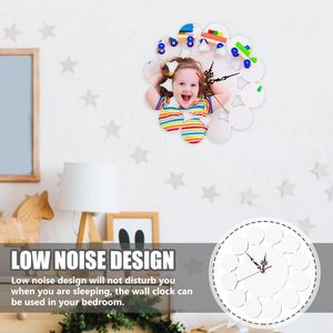 <span class=keywords><strong>Orologio</strong></span> da Parete Fai-da-Te per Sublimazione, Decorativo in MDF Senza Ticchettio con <span class=keywords><strong>Ingranaggi</strong></span> in Legno per Soggiorno - Product Image 6