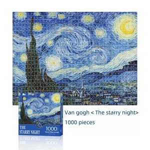 Rompecabezas <span class=keywords><strong>de</strong></span> pintura al óleo <span class=keywords><strong>de</strong></span> paisaje <span class=keywords><strong>de</strong></span> <span class=keywords><strong>Van</strong></span> <span class=keywords><strong>Gogh</strong></span>, 1000 piezas, alta dificultad, bricolaje, tablero gris, juguete <span class=keywords><strong>de</strong></span> papel, laminación mate/brillante - Product Image 2