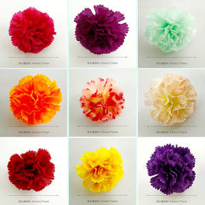 Tête de fleur d'oeillet de simulation bricolage couronne coiffure épingle à cheveux bandeau matériel fleur artificielle à la main fleur décorative - Product Image 4